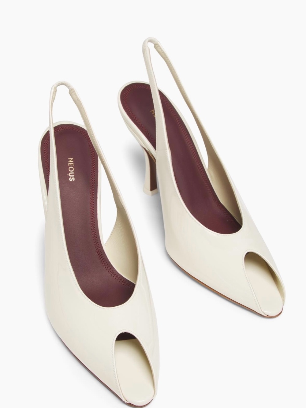 NEOUS Hamal Women's Cream Slingback Pointed-Toe Heels 37 - Picture 6 of 8